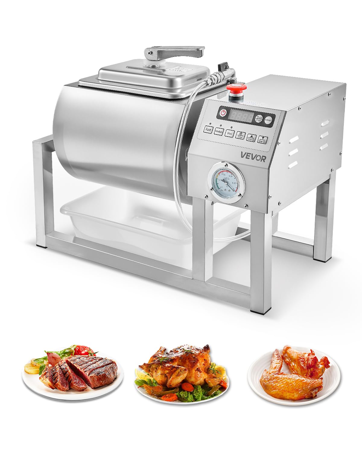 What is a vacuum tumbler marinator, put simply? It is a machine using vacuum power for fast, really good food marination.