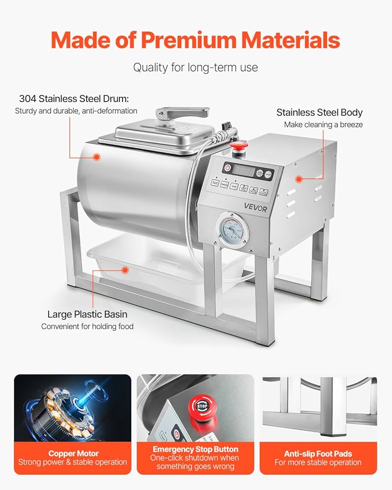 What is a vacuum tumbler marinator, put simply? It is a machine using vacuum power for fast, really good food marination.