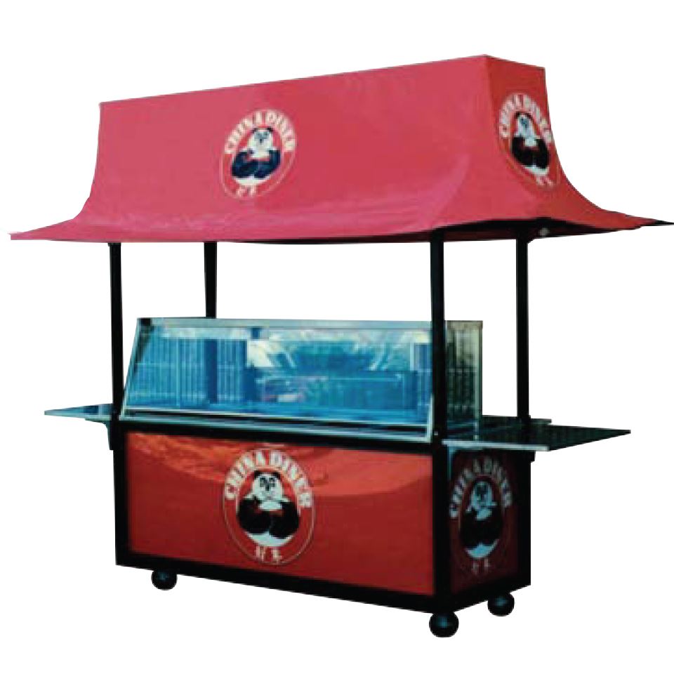 Chinese food specific small cart make delicious dishes using this cart type